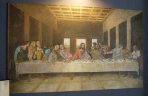 L'ultima cena realizzata da un'artista di Mariani Affreschi esposta ad Abitare Il Tempo 2009