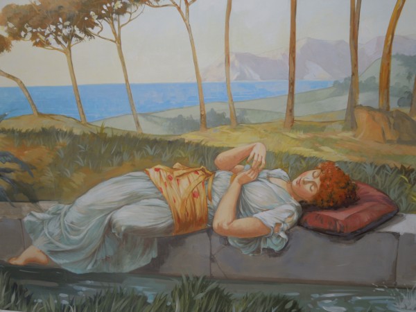 Per la realizzazione dei dipinti nella spa e centro benessere Marisa Borghi hanno lavorato quattro diversi artisti di Mariani