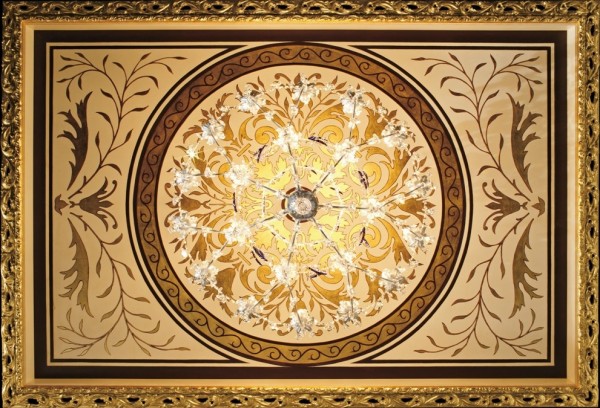 Il prezioso soffitto decorato in foglia oro by Mariani Affreschi