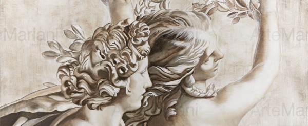 Apollo e Dafne, l’incontro d’amore ispirato alla scultura del Bernini rivive nell’affresco creato dai abili maestri d’arte Mariani